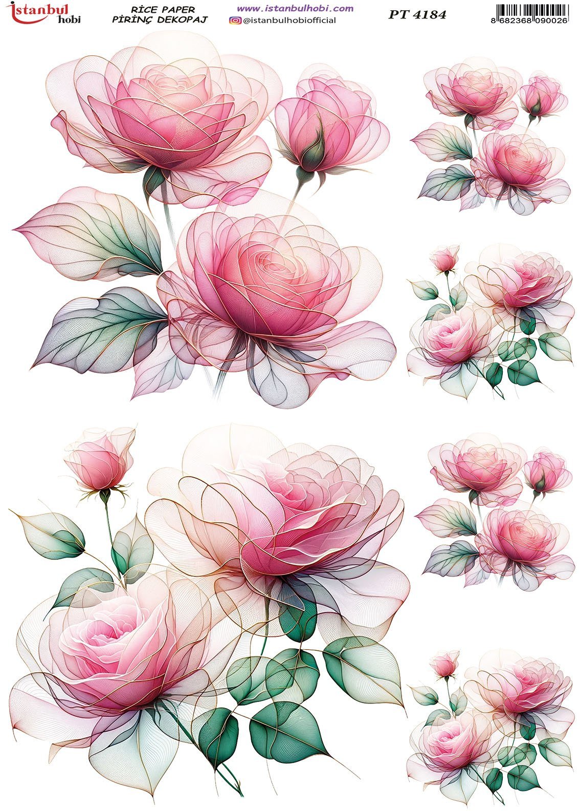 Pirinç Dekopaj Kağıdı 30x42cm PT-4184