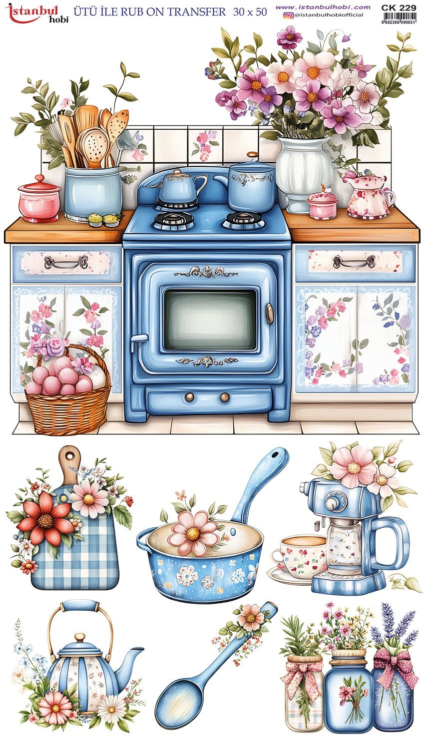 Ütü İle Rub On Transfer 30x50cm CK229