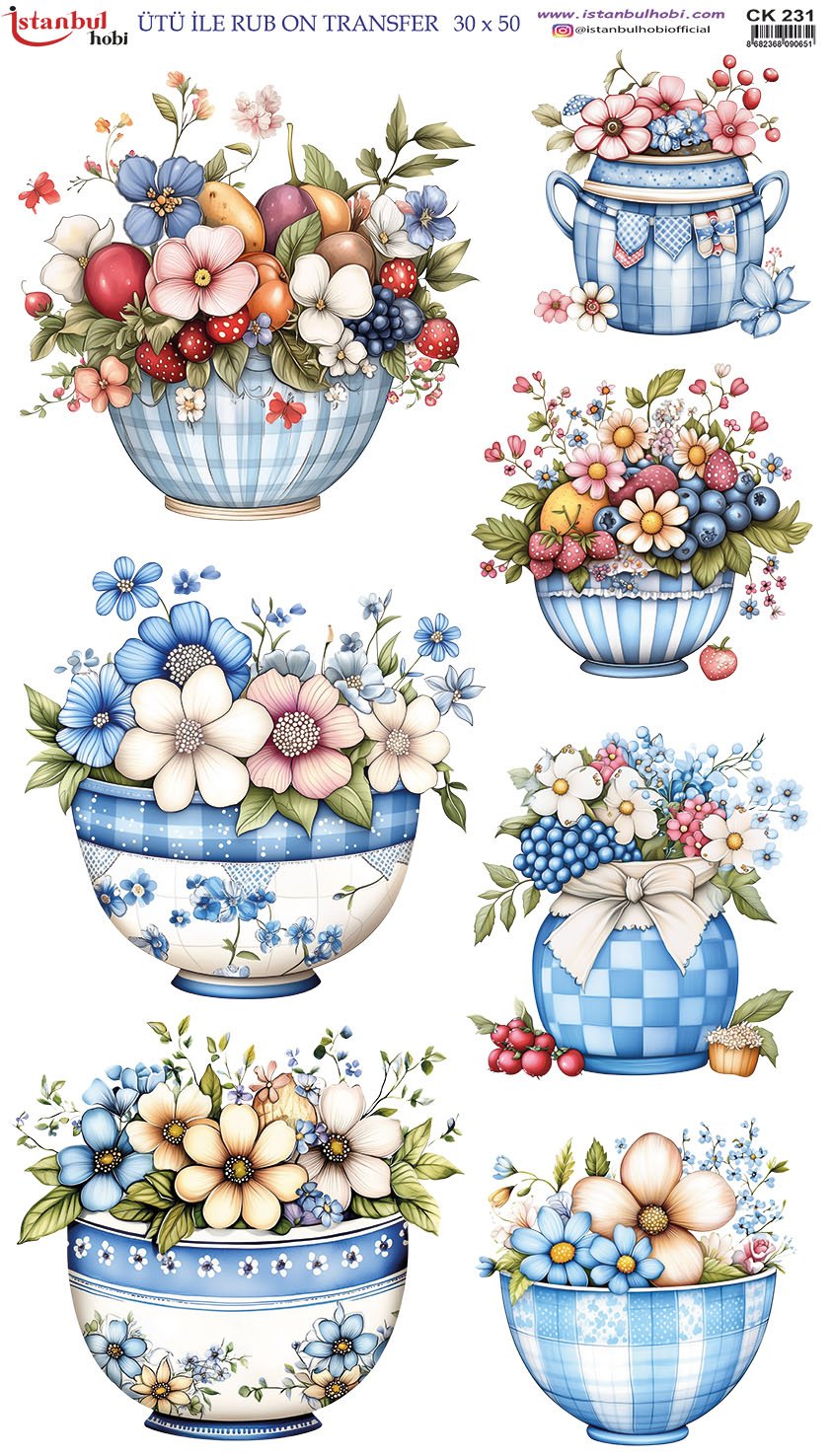 Ütü İle Rub On Transfer 30x50cm CK231