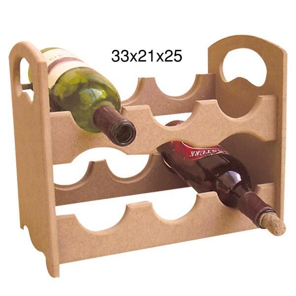 Ahşap Altılı Şaraplık 33x21cm ŞRP147