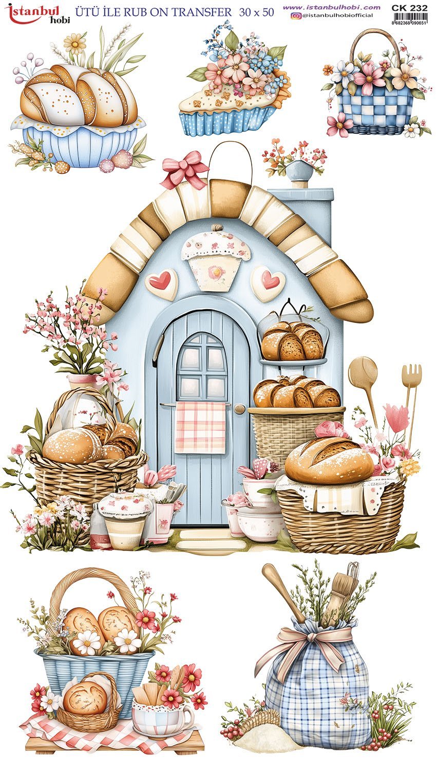 Ütü İle Rub On Transfer 30x50cm CK232