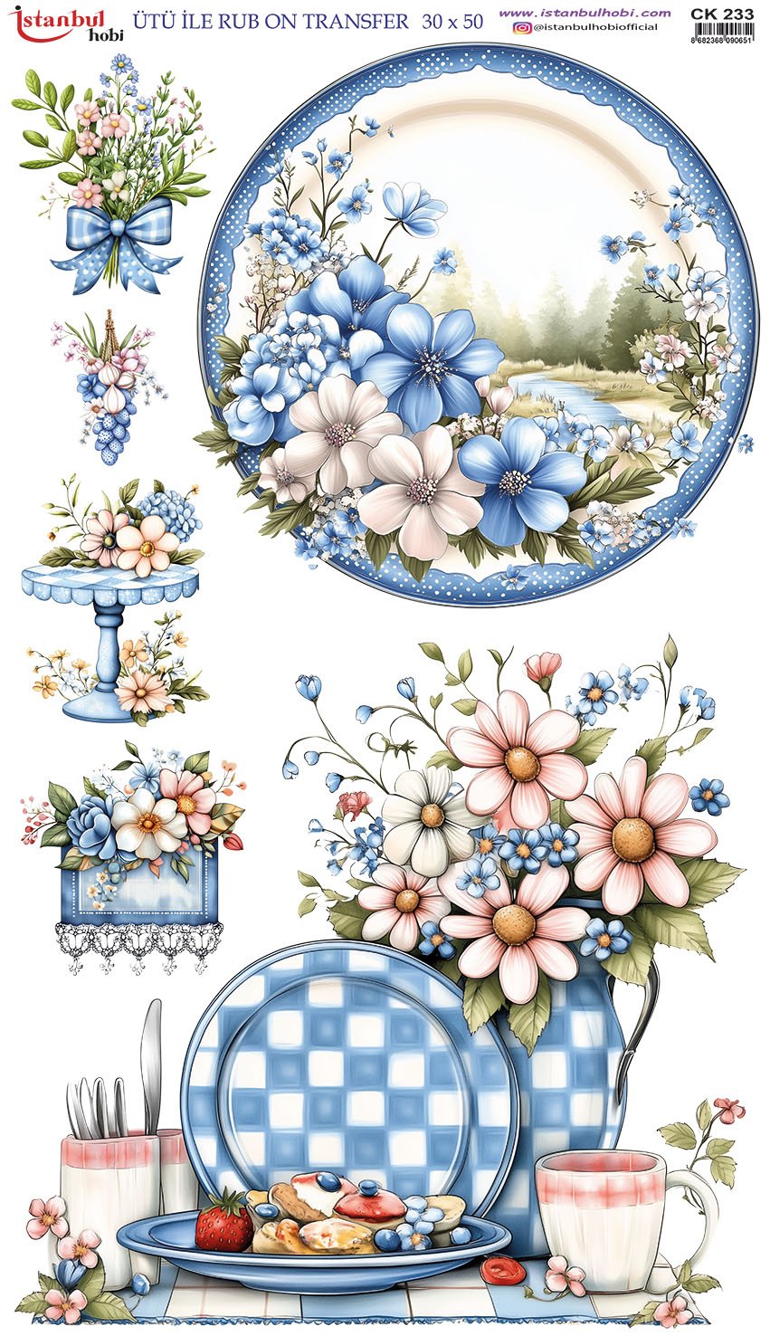 Ütü İle Rub On Transfer 30x50cm CK233